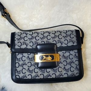 Céline CELINE C Macadam Horse Carriage Shoulder Bag